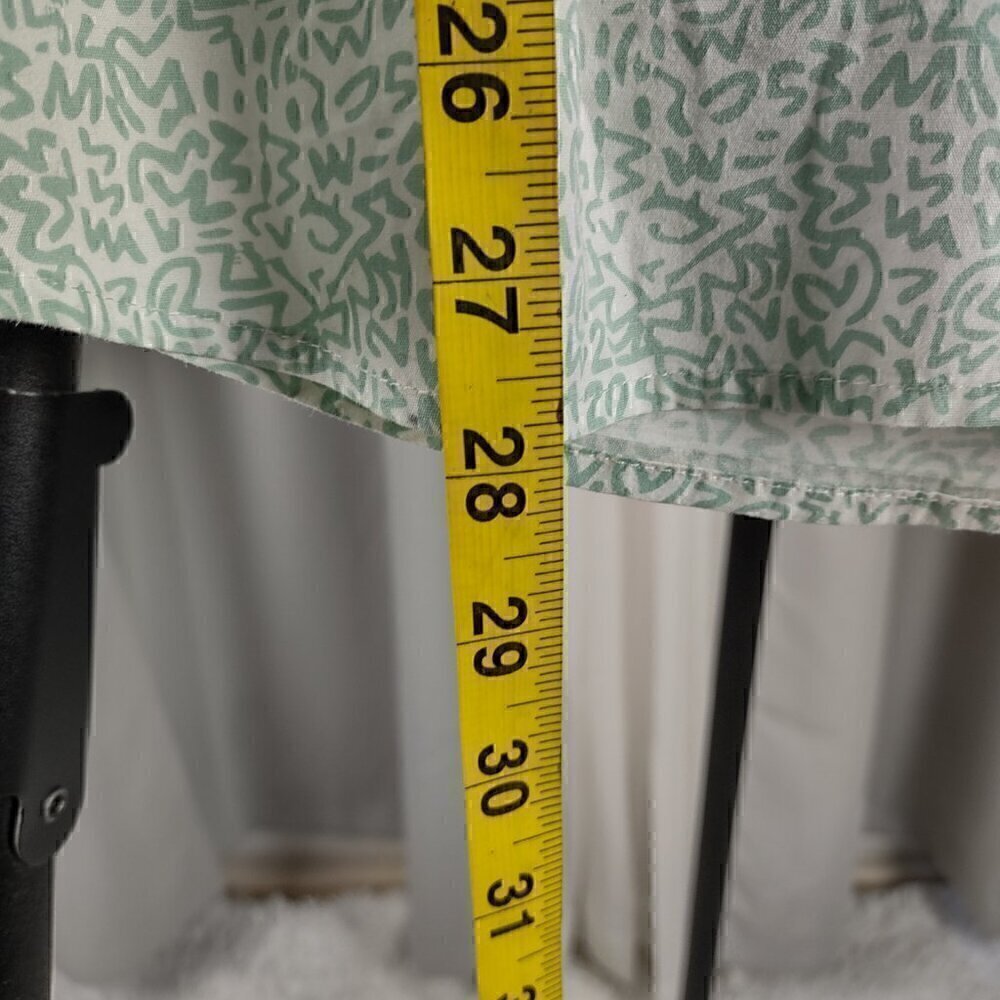 WESC 100% Cotton Pastel Green White Fitted Button Down Short Sleeve Shirt Size L - Picture 6 of 11